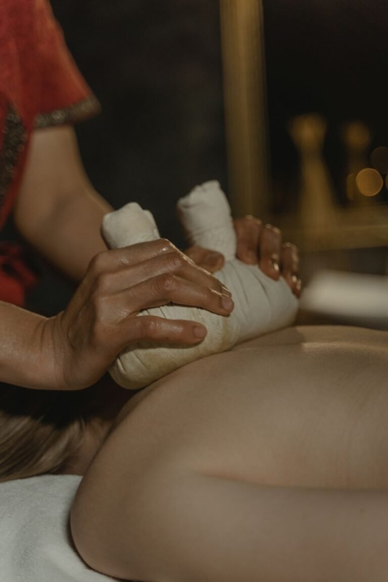 Woman relaxing during traditional Shirodhara oil therapy - Ayurvedic treatment in Jaipur